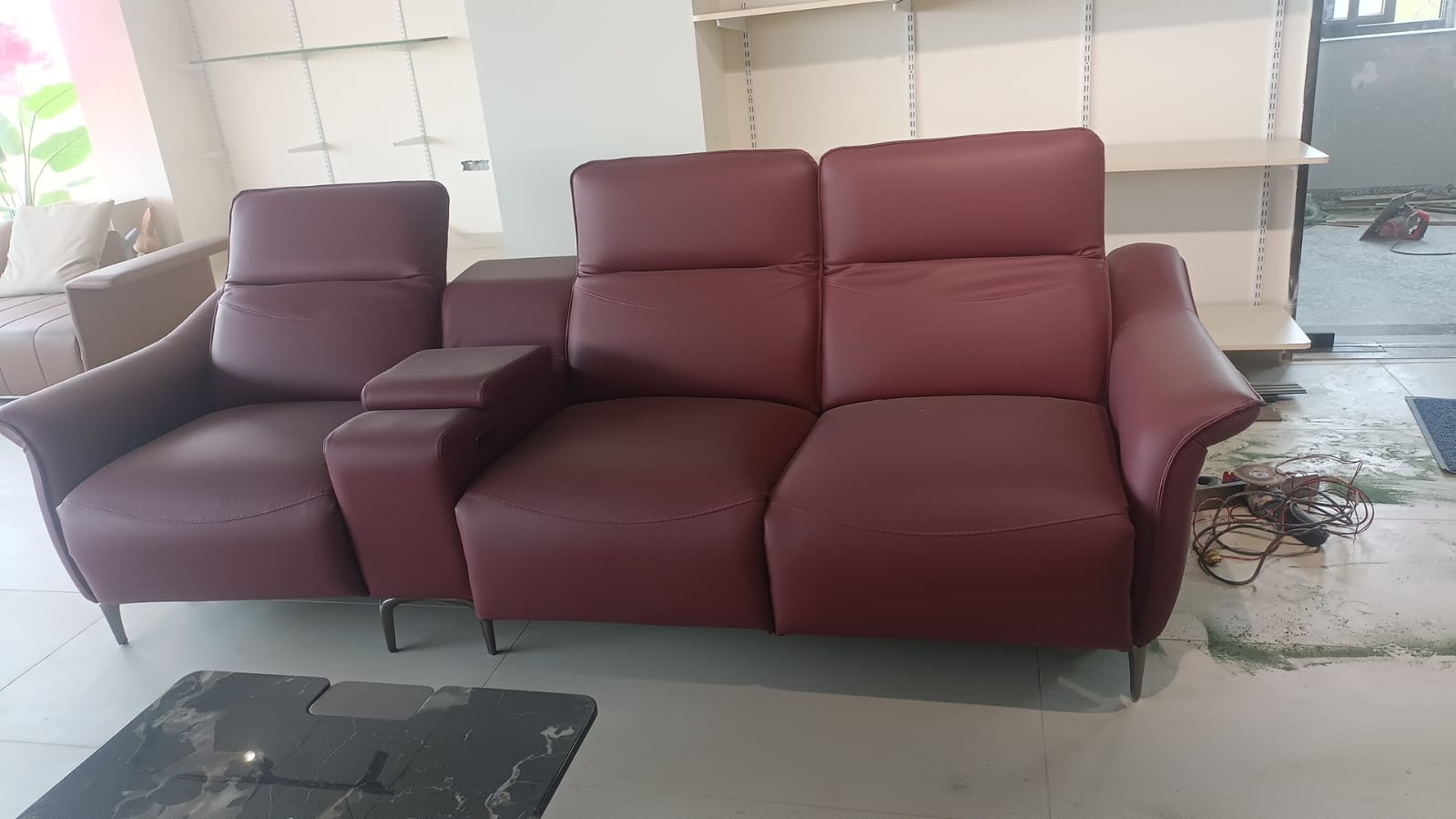 Lounger type sofa with recliners tellapur